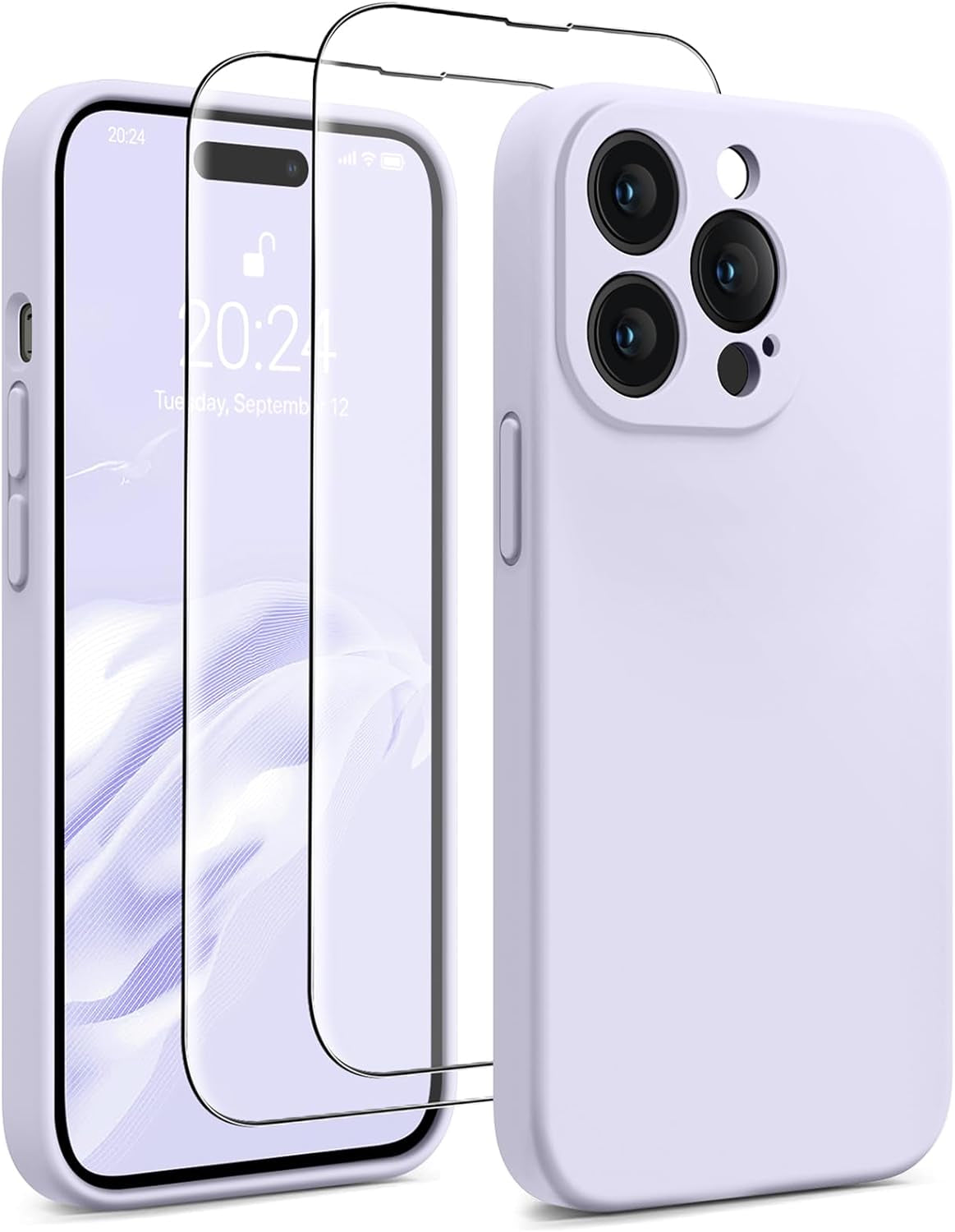 AOTESIER for Iphone 14 Pro Max Case, [Stronger Camera Protection] Silicone Iphone 14 Pro Max Phone Case with [2 Screen Protectors], Shockproof Anti-Scratch Lining Protective Cover, 6.7", Black  AOTESIER   