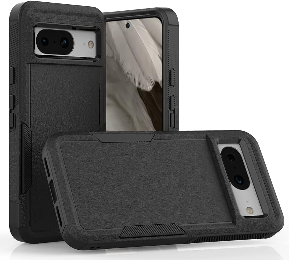 Case for Pixel Fold 5G, Shockproof, Strong and Durable Phone Protective Case for Google Pixel Fold 2023, Black  WOGROO Black Pixel 8 