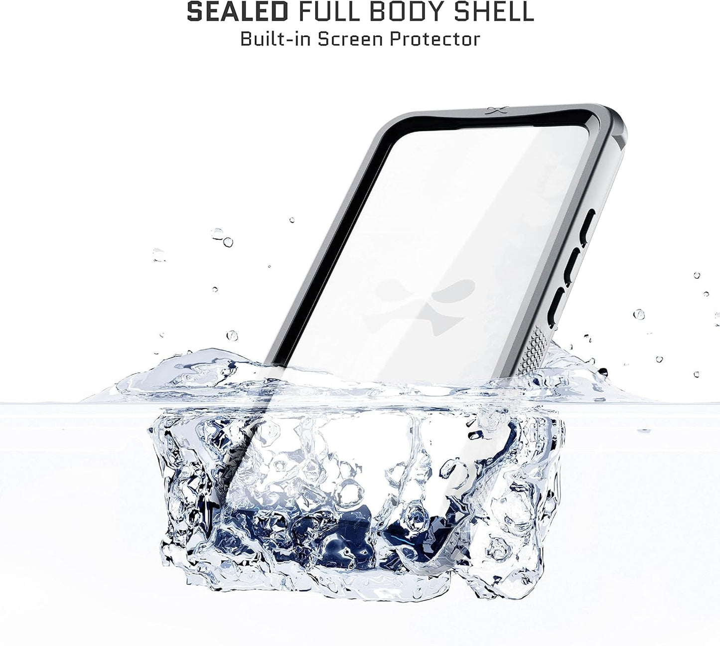 Ghostek NAUTICAL S22 Ultra Waterproof Case with Screen Camera Protector, Belt Clip Holster Heavy Duty Protective Full Body Phone Covers Designed for 2022 Samsung Galaxy S22 Ultra 5G (6.8 Inch) (Clear)