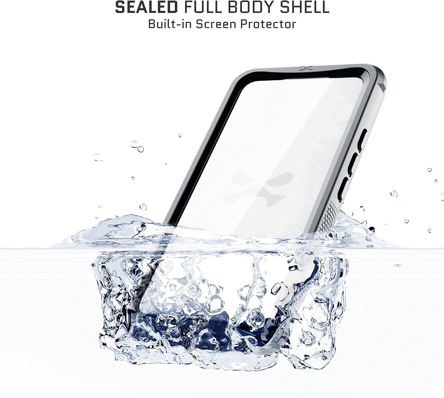 Ghostek NAUTICAL S22 Ultra Waterproof Case with Screen Camera Protector, Belt Clip Holster Heavy Duty Protective Full Body Phone Covers Designed for 2022 Samsung Galaxy S22 Ultra 5G (6.8 Inch) (Clear)