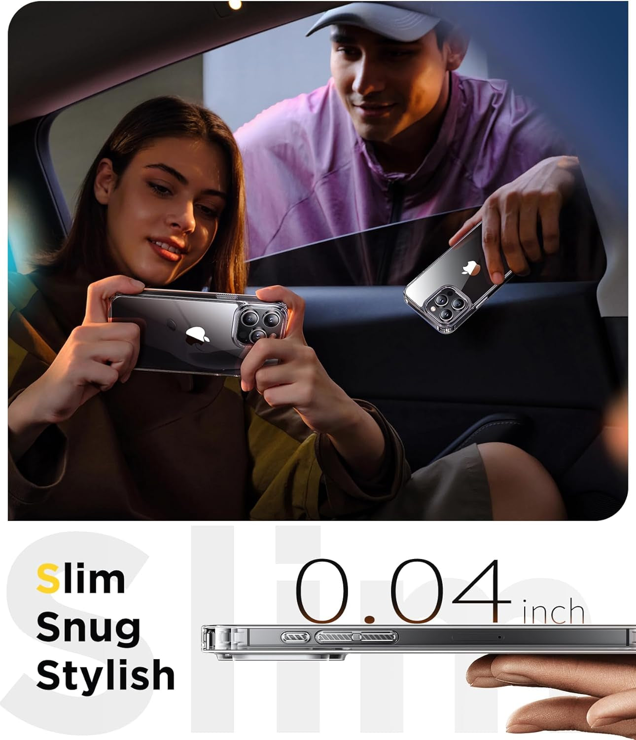 Humixx Ultra Clear for Iphone 15 Pro Case, [Non-Yellowing] [[14 FT Military Drop Protection] Slim Fit yet Protective Shockproof Bumper with Shock Absorber Phone Case Cover 6.1 Inch - Crystal Clear  Humixx   