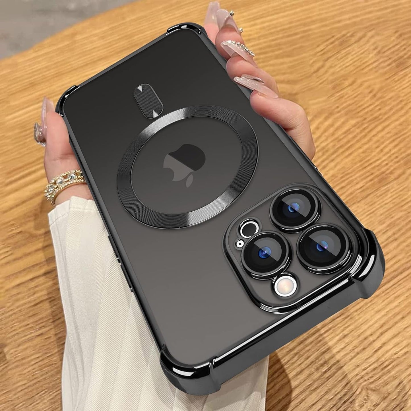 Illians Case for Iphone 14 Pro Max (Compatible with Magsafe) Camera Lens Protector Glitter Bling Plating Case Shockproof Protection Anti-Scratch Iphone 14 Pro Max Case for Women Men - Blue  Illians   