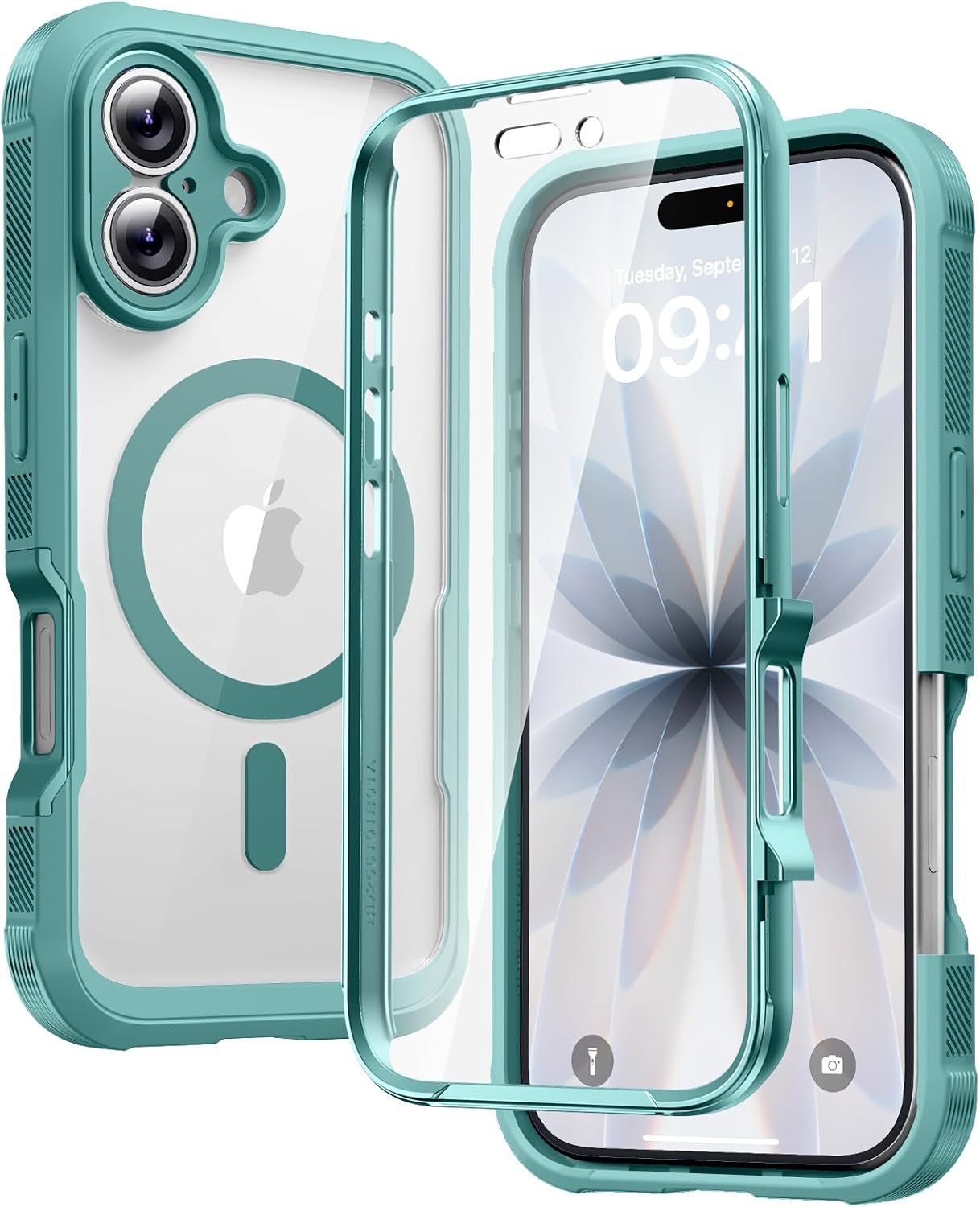 Diaclara Magnetic Designed for Iphone 17 Pro Max Case Full Body Bumper,[Compatible with Magsafe] Military Drop Proof Cover with Built-In Touch Sensitive Anti-Scratch Screen Protector,Orange