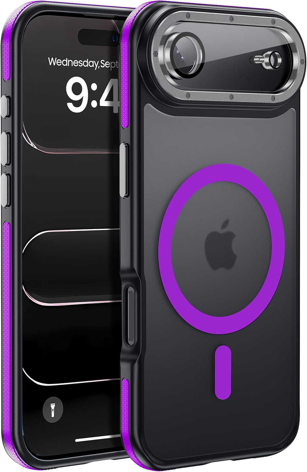 For Iphone 17 Pro Max Case with Camera Lens Protector[10Ft Military-Grade Protection] Compatible with Fit Magsafe Shockproof Slim Thin Cover Case for Iphone 17 Pro Max 6.9 Inch, Orange Bumper