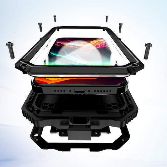 Lunivop for Iphone 15 Pro Case Heavy Duty Protection with Built in Lens Screen Protector Rugged Stand 360 Full Body Military Grade Metal Bumper Phone Cases Men Armor 2023 6.1Inch Black  Lunivop   