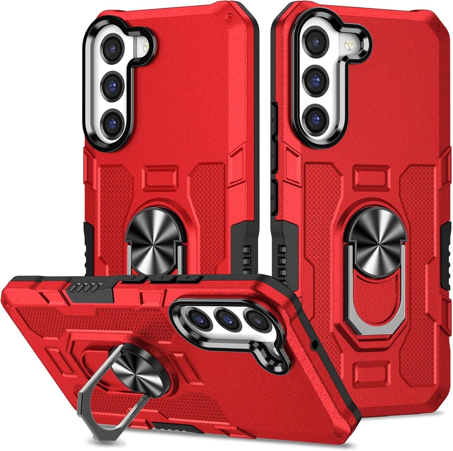 For Samung Galaxy S22 plus Case S22+ plus Case with Ring Kickstand Military Grade Shockproof Case Cover Anti-Scratch Protective Armor for Galaxy S22 plus S22+ plus Phone Case (Pink)