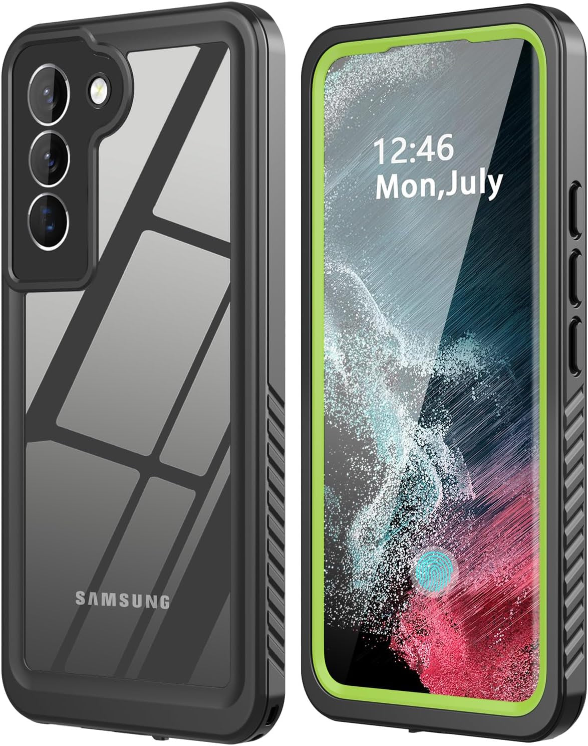 For Samsung Galaxy S22 plus Case Waterproof Built-In Screen Protector [Full Body Shockproof][12 FT Military Shockproof] Dustproof Underwater Phone Case for Galaxy S22 plus 5G 6.6''(Black)