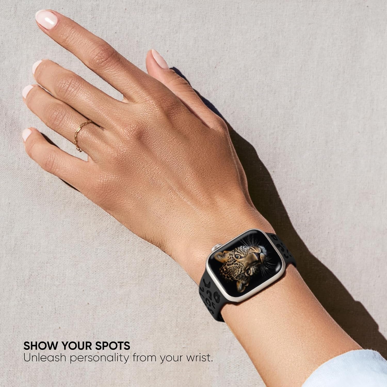 8 Pack Leopard Engraved Bands Compatible for Apple Watch Band 41Mm 40Mm 38Mm 49Mm 45Mm 44Mm 42Mm Women, Cheetah Soft Silicone Sport Wristband Strap for Iwatch Series 9 8 7 6 5 4 3 2 1 Ultra Ultra 2 SE