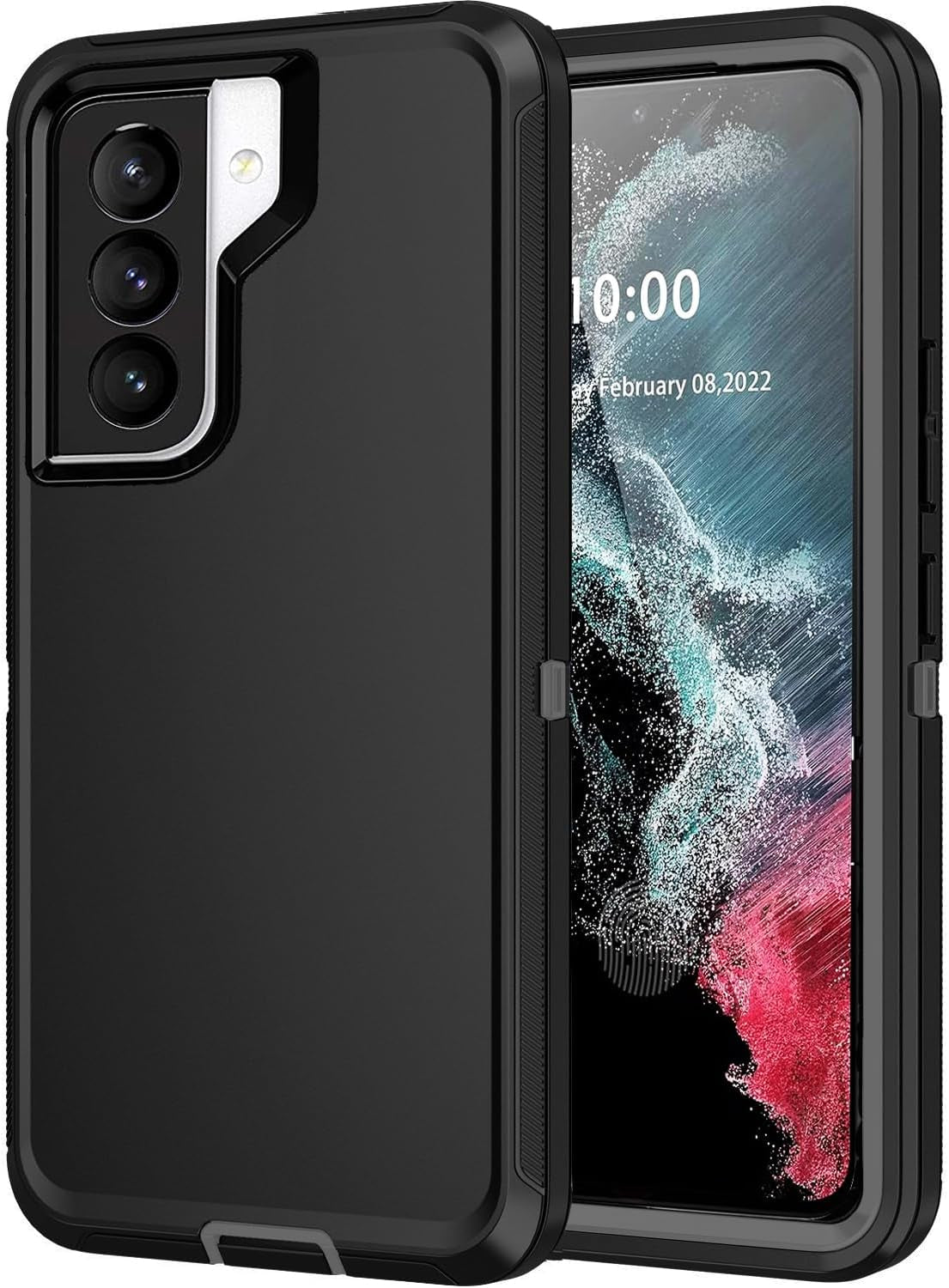 For Galaxy S22 Case,Heavy Duty Shockproof Dust/Drop Poof 3 Layers Full Bady Protection Rugged Cover Case for Galaxy S22,Turquoise