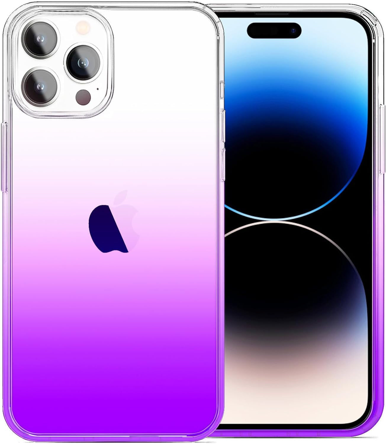 Jjgoo Compatible with Iphone 14 Pro Case, Clear Soft Shockproof Protective Slim Thin Bumper Cover Transparent Phone Case, Translucent Blue  JJGoo   