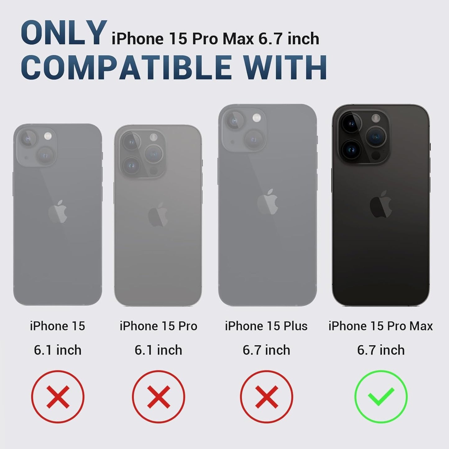 NULETO for Iphone 15 Pro Max Stand Case with Rotatable Kickstand [Ring Holder] and Slid Camera Cover, 15 Pro Max Phone Case with Screen Protector and Magnetic Magnet for Iphone 15 Promax 6.7, Grey  NULETO   