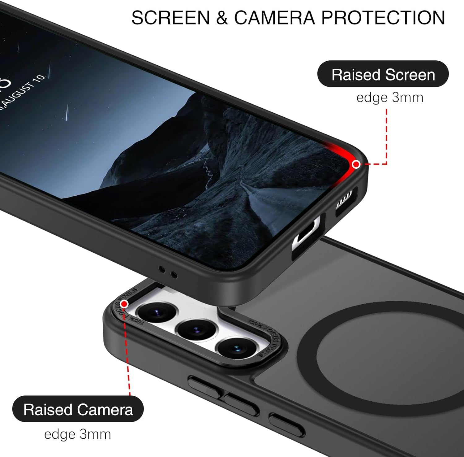 BENTOBEN Samsung Galaxy S22 Case, Galaxy S22 Magnetic Case [Compatible with Magsafe] Translucent Matte Slim Shockproof Women Men Protective Case Cover for Samsung Galaxy S22 6.1", Black