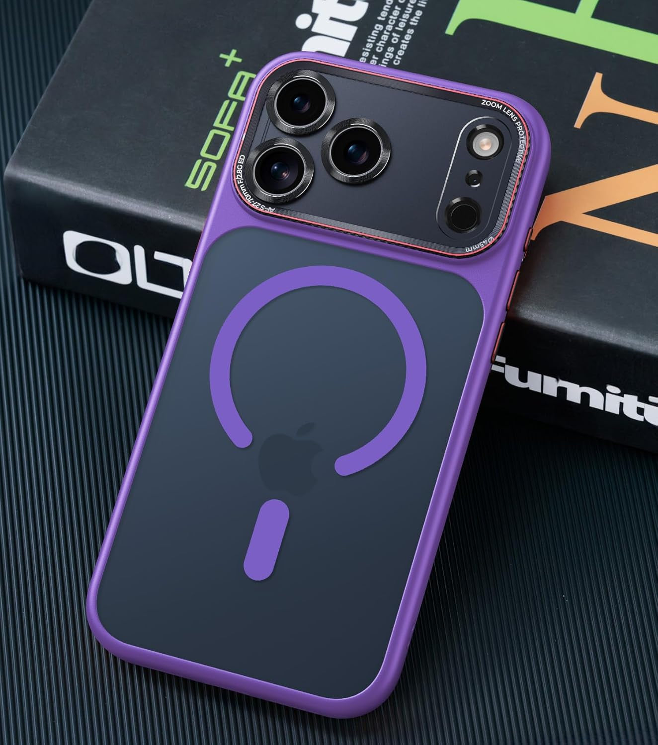 Magnetic for Iphone 17 Pro Max Case with Integrated Camera Protection, [Seamless Work with Magsafe] [Military Grade Shockproof] [Covered Camera Control Button] Case for Iphone 17 Pro Max 6.9'', Orange