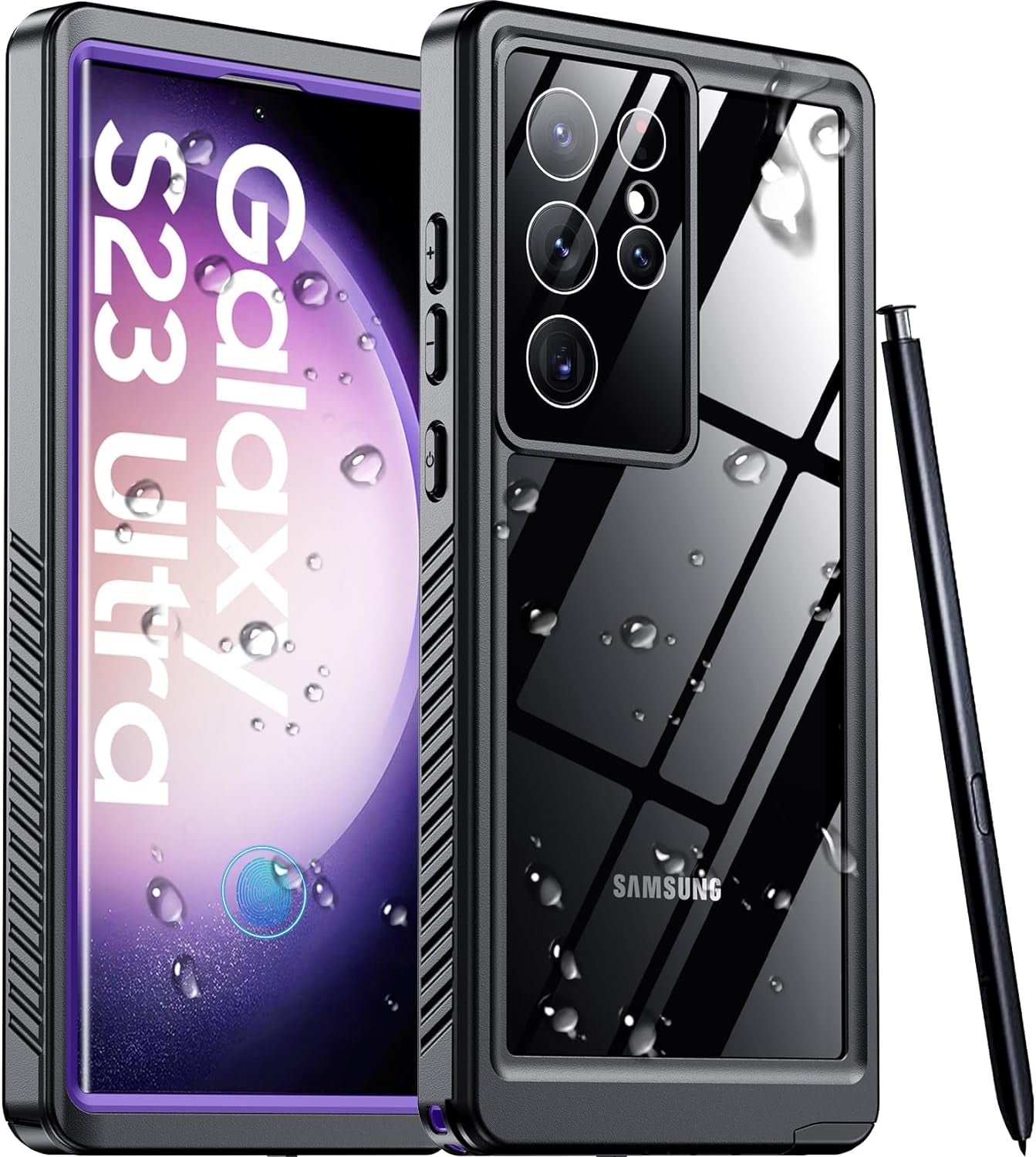 2024 New for Samsung Galaxy S23 Ultra Case Waterproof, [Military Grade Shockproof][Built-In Screen Protector & Glass Camera Protector][Ip68 Underwater][Dustproof][Dropproof] Full Body Phone Case 6.8"