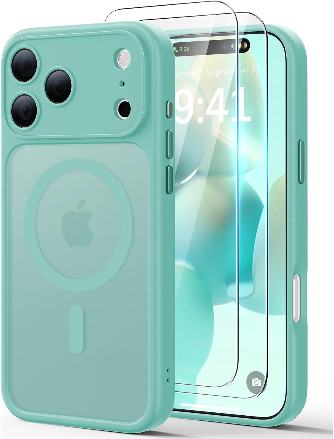 JJL for Iphone 17 Pro Case with 2 Pack Screen Protectors, Compatible with Magsafe, Full Camera Protection, Translucent Matte Magnetic Phone Cover, Deep Blue