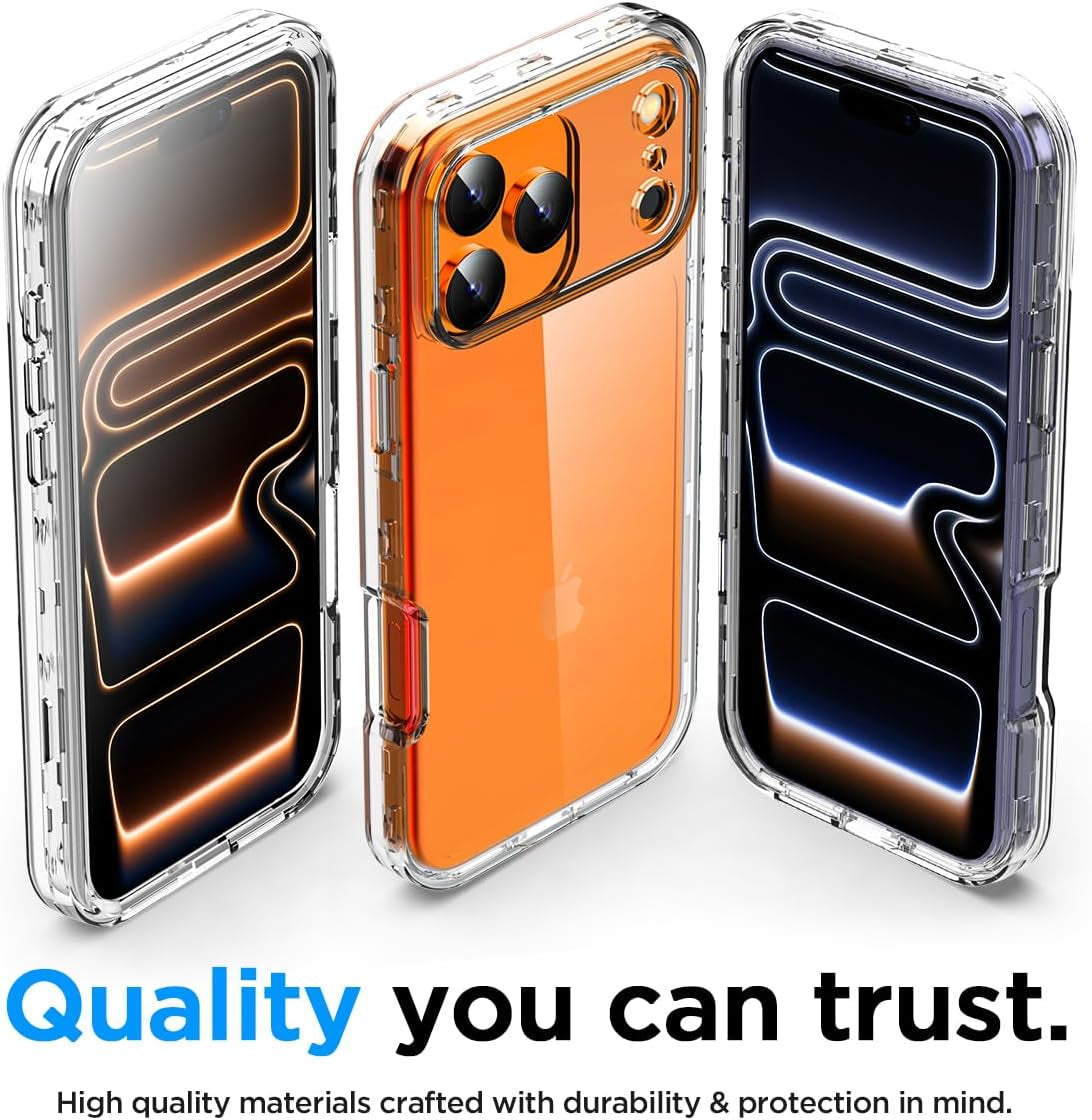 Aicase for Iphone 17 Pro Max Clear Case(6.9"),Heavy Duty Drop Protection Full Body Rugged Shockproof/Dust Proof 3-Layer Military Protective Tough Durable Phone Cover for Iphone 17 Pro Max 2025_59