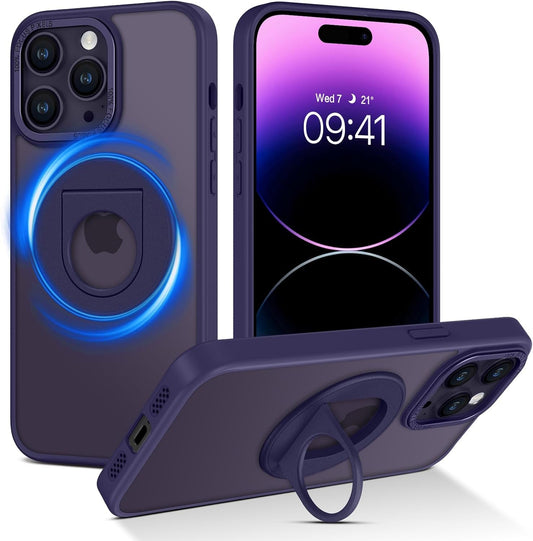 BENTOBEN Magnetic Iphone 14 Pro Max Case, Invisible Stand Iphone 14 Pro Max Phone Case with Magsafe Kickstand Ring Holder Slim Shockproof Bumper Women Men Soft TPU Cover for 14 Pro Max 6.7", Purple  BENTOBEN   