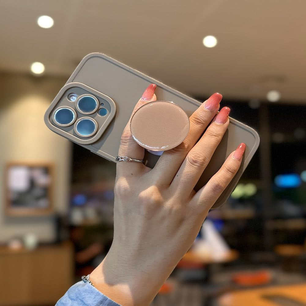 MUYEFW Silicone Case for Iphone 15 Pro Max Case 6.7-Inch, Women with Ring Holder Expanding Kickstand, Girl Cute Rubber Protective Phone Cover (Green)  MUYEFW   