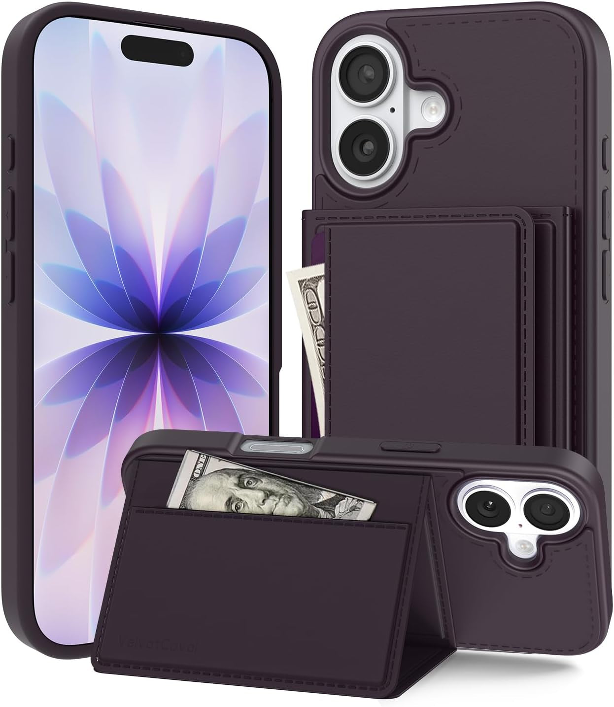 Designed for Iphone 17 Pro Max Case Wallet with Card Holder, [Magnetic Clasp Cover] [RFID Blocking Leather Protection] Shockproof Women Men Cases 6.9 Inch for Apple 17 Pro Max, Black