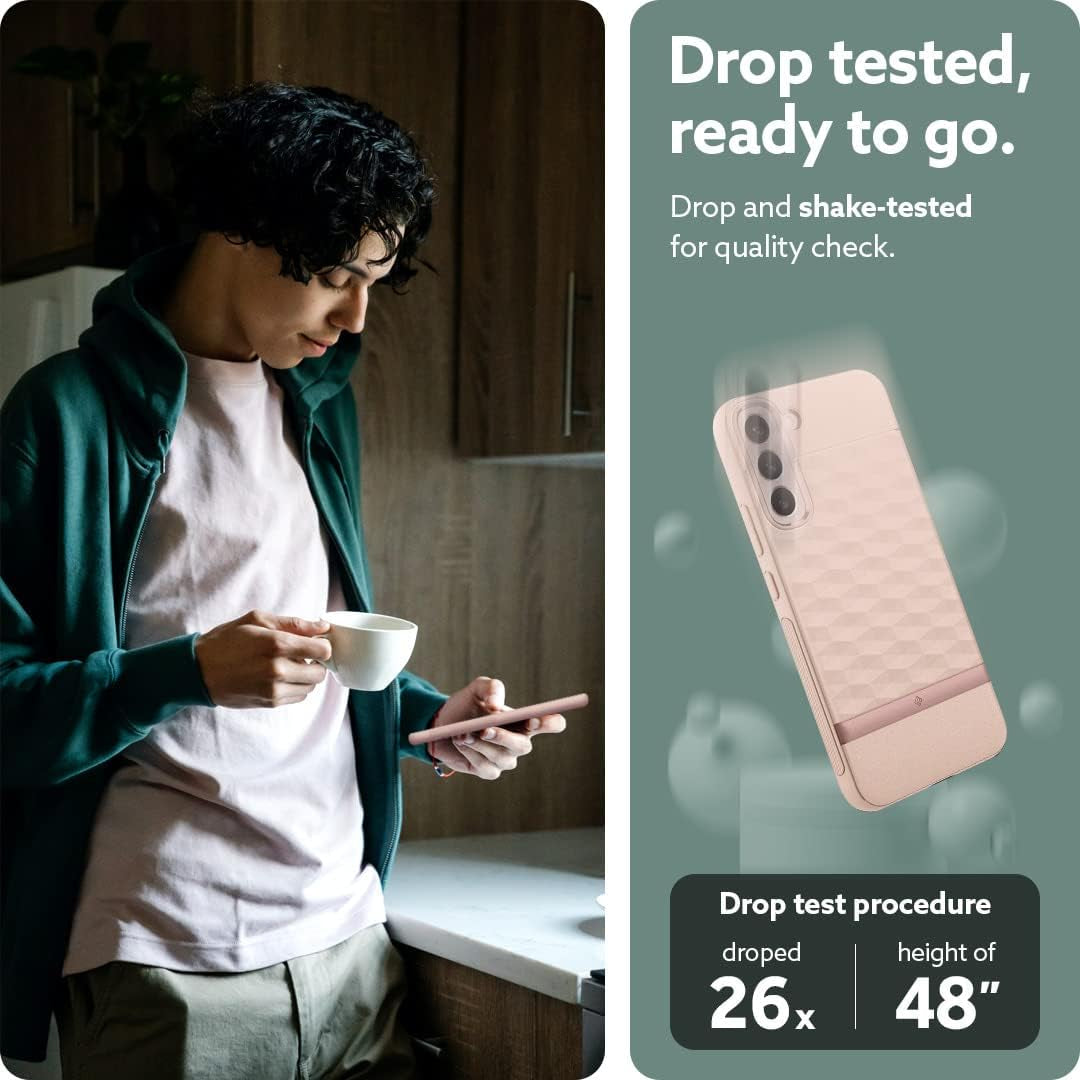 Caseology Parallax for Galaxy S22 Case, Enhanced Ergonomic Design - Indi Pink