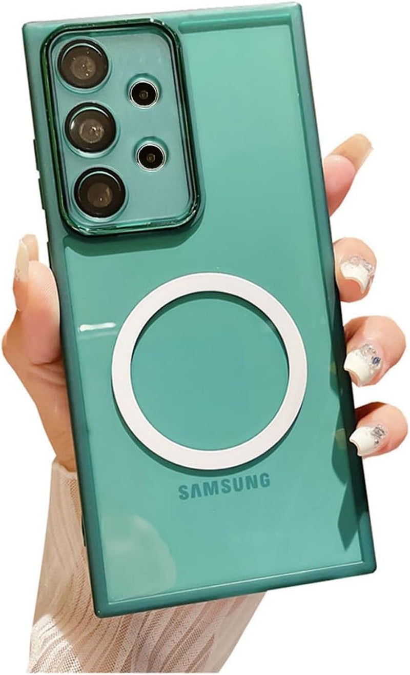 Compatible with Galaxy A53 5G Magnetic Clear Case[Compatible with Magsafe] Transparent Slim Thin TPU Bumper Shockproof Camera Lens Protective Cover Phone Case for Samsung Galaxy A53 5G(Clear)