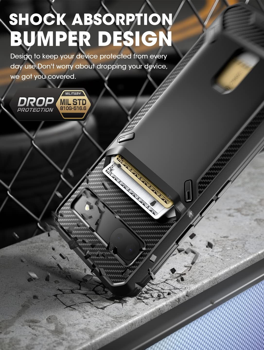 𝟐𝟎𝟐𝟑 𝐍𝐞𝐰 Cache Designed for Google Pixel 6A Case (2022), Shock-Absorption Heavy Duty Protective Slim Wallet Phone Case Cover for Pixel 6A 5G with Card Slot (Black)  Clayco   