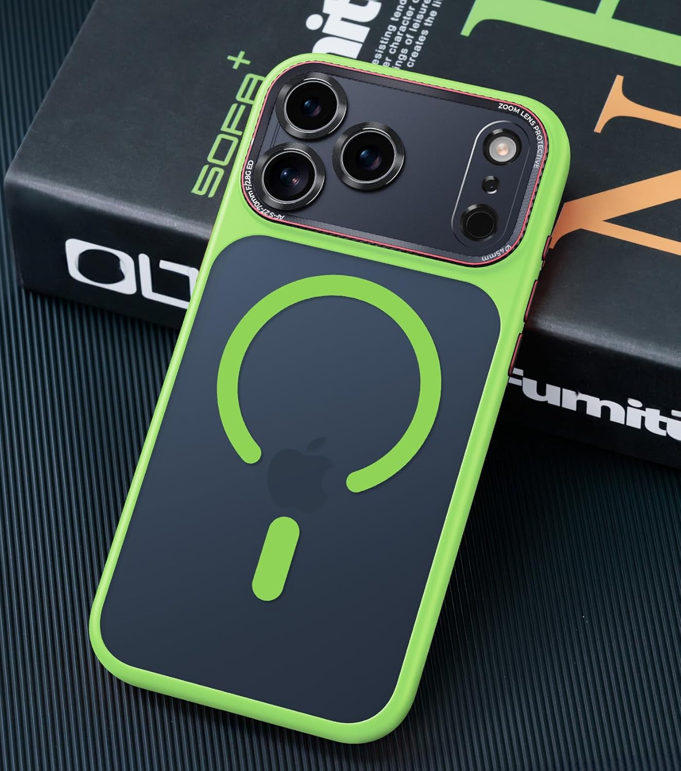 Magnetic for Iphone 17 Pro Max Case with Integrated Camera Protection, [Seamless Work with Magsafe] [Military Grade Shockproof] [Covered Camera Control Button] Case for Iphone 17 Pro Max 6.9'', Orange