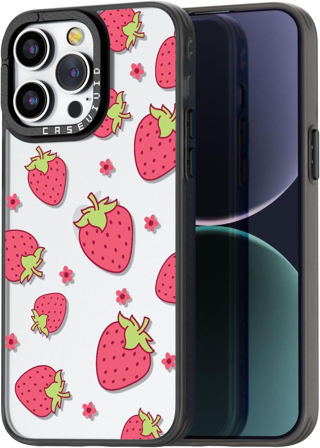 Casevivid Compatible for Iphone 15 Pro Case Cute Aesthetic - Durable Fashion Funny Phone Case - Girly Butterfly Pattern Print Cover Design for Woman Girl 6.1 Inches Black  CASEVIVID   