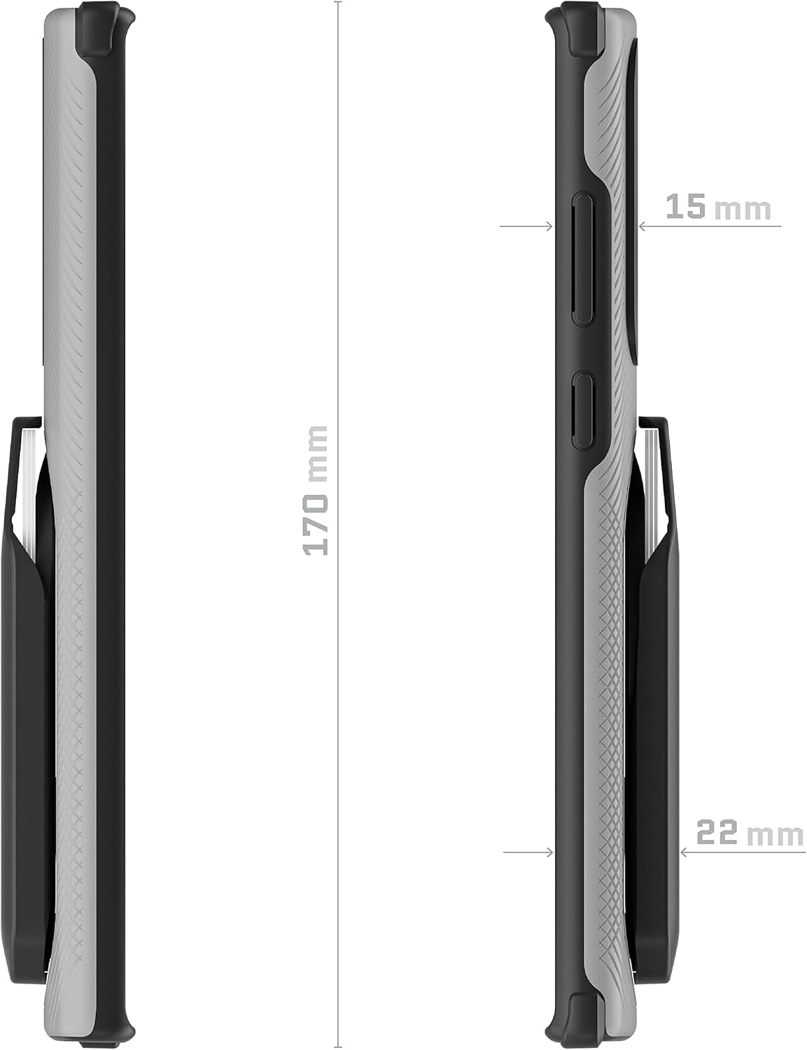 Ghostek EXEC Galaxy S22 plus Case Wallet Card Holder Works with Magnetic Car Vent Mounts Easily Detachable for Wireless Charging Phone Covers Designed for 2022 Samsung Galaxy S22+ 5G (6.6 Inch) (Gray)