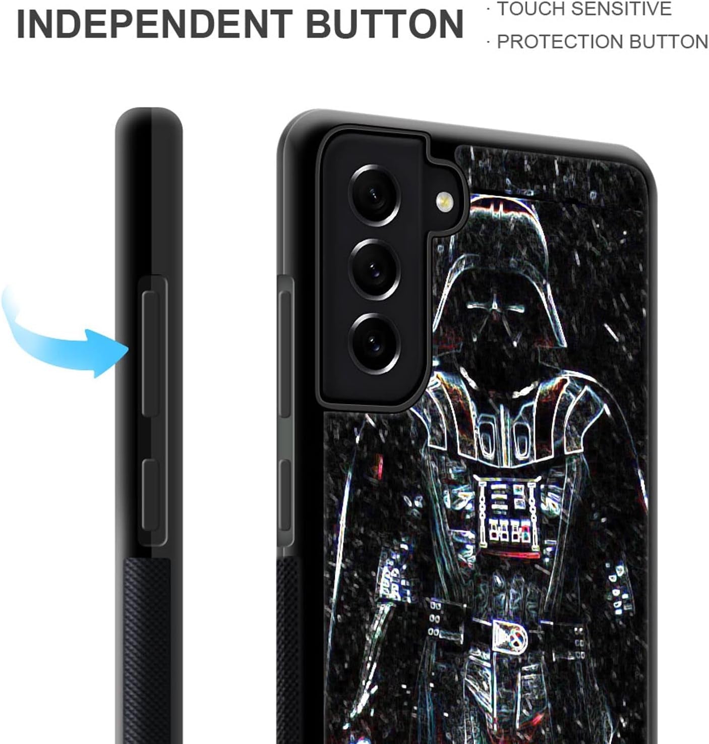 Compatible with Samsung Galaxy S22 plus Case with a Man with a Lightsaber Pattern Design Plastic Samsung Galaxy S22 plus Case TPU Bumper Protective Case Samsung Galaxy S22 Plus