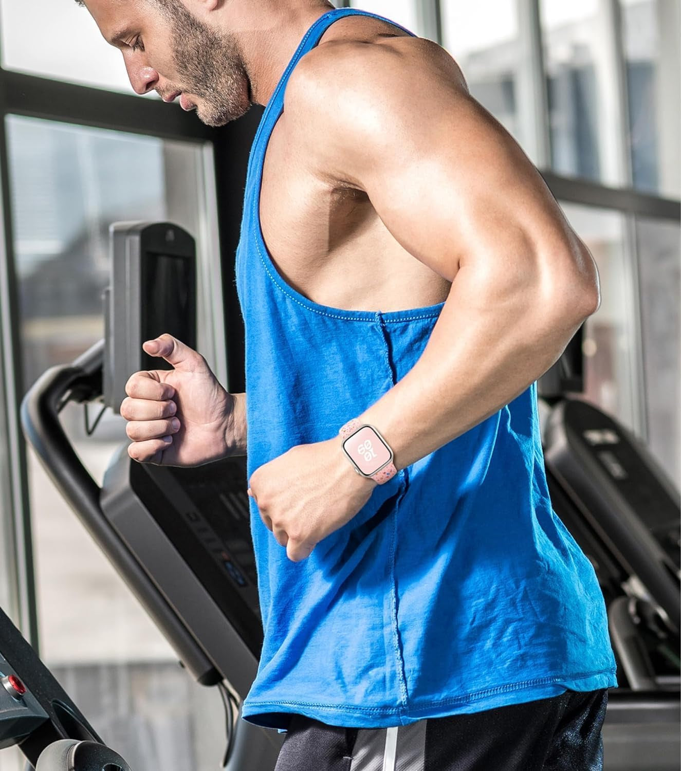 Breathable Sport Silicone Band Compatible with Apple Watch Bands 40Mm 38Mm 44Mm 41Mm 45Mm 42Mm 49Mm Women Men, Soft Wristband Recycled Plastic Strap for Iwatch Bands Series 9 SE 8 7 6 5 4 3 2 1 Ultra