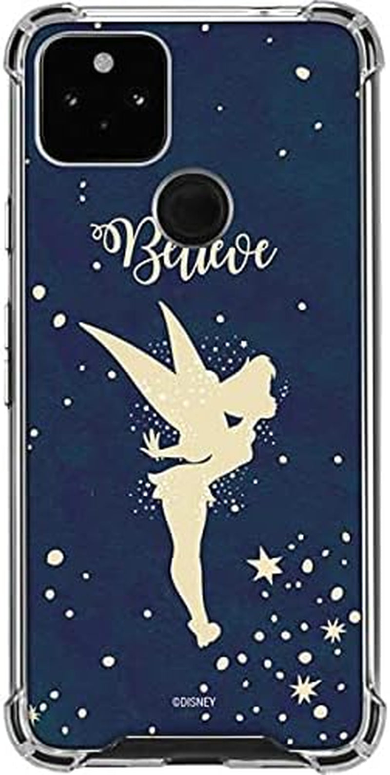 Skinit Clear Phone Case Compatible with Google Pixel 5A 5G - Officially Licensed Disney Tinker Bell Believe Design  Skinit   