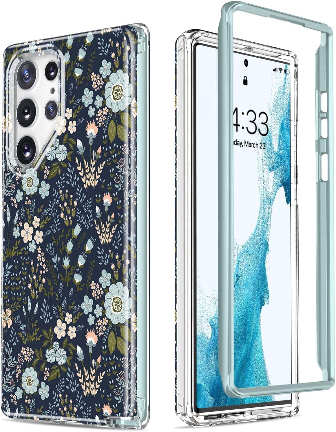 Esdot Compatible with Samsung Galaxy S22 Ultra Case,Passing 21Ft Drop Test,With Fashion Designs for Women Girls,Protective Phone Case for Galaxy S22 Ultra 6.8" Elegant Purple Marble