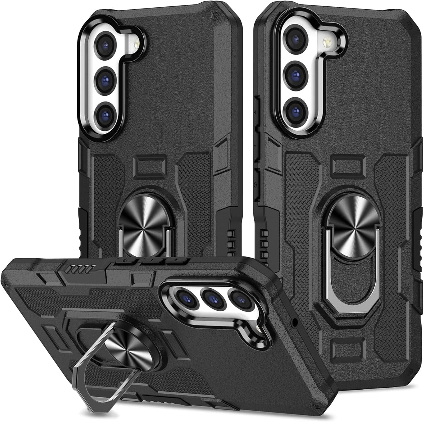 For Samung Galaxy S22 plus Case S22+ plus Case with Ring Kickstand Military Grade Shockproof Case Cover Anti-Scratch Protective Armor for Galaxy S22 plus S22+ plus Phone Case (Pink)