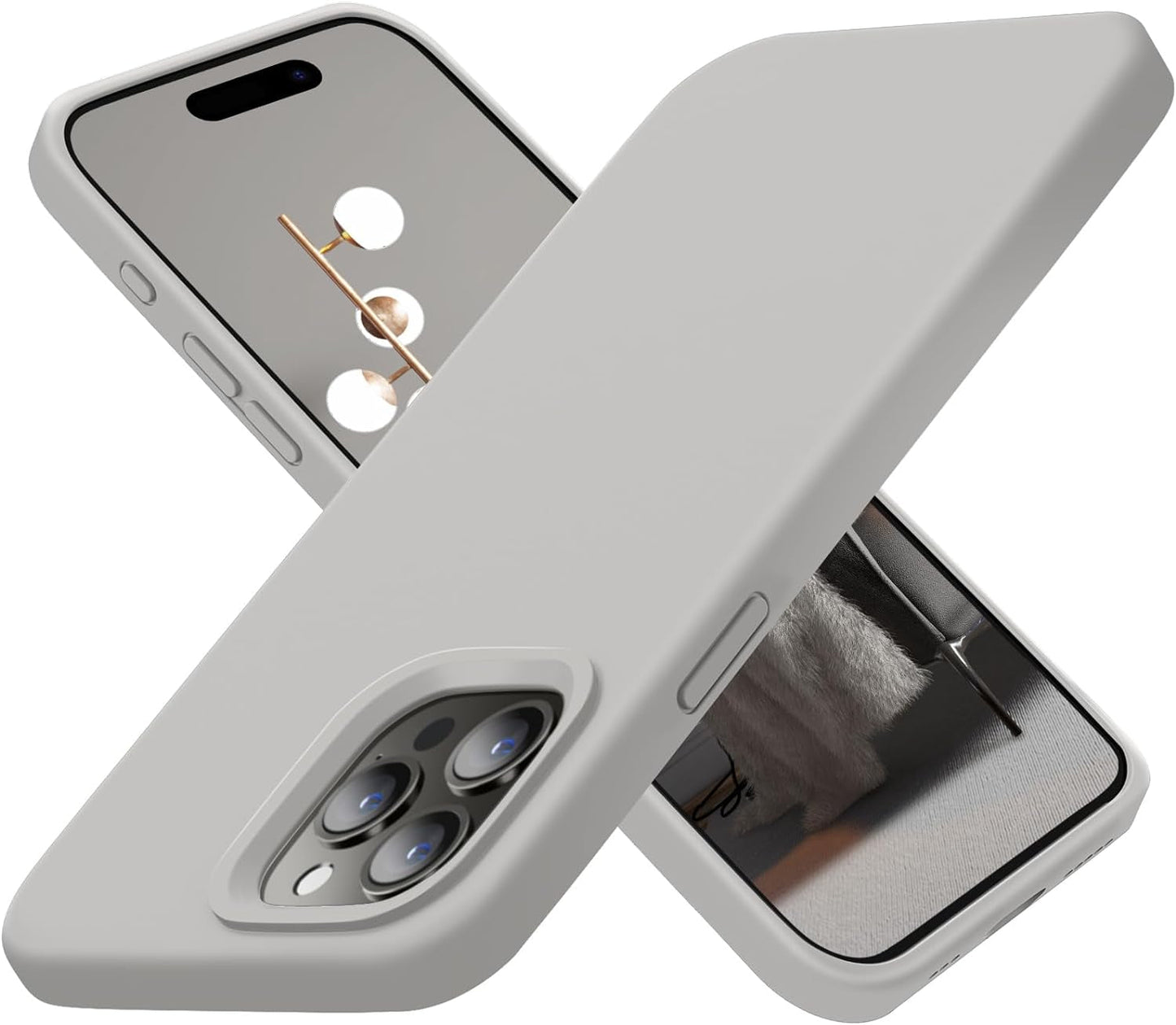 Cordking Designed for Iphone 15 Pro Case, Silicone Ultra Slim Shockproof Protective Phone Case with [Soft Anti-Scratch Microfiber Lining], 6.1 Inch, Alpine Green  Cordking   