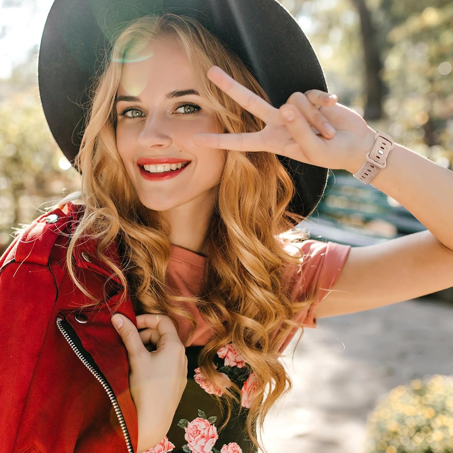 Floral Engraved Band Compatible with Apple Watch Bands 40Mm 41Mm 38Mm 42Mm 44Mm 45Mm 49Mm Women, Cute Soft Flower Silicone Designer Sport Strap for Iwatch Ultra 2 SE Series 9 8 7 6 5 4 3 2 1