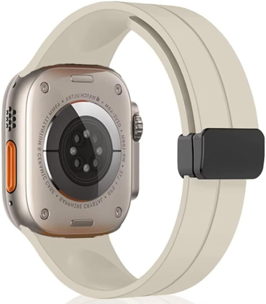 Bands for Apple Watch Strap Magnetic Lock 49Mm 45Mm 44Mm 42Mm 41Mm 40Mm 38Mm, Soft Silicon Sports Straps Compatible with Iwatch SE SE2 Series 8 7 6 5 4 3 2 1 [Watch NOT Included]