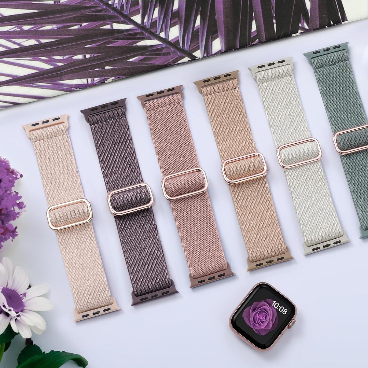 12 Pack Stretchy Nylon Bands Compatible with Apple Watch Band 40Mm 45Mm 44Mm 41Mm 38Mm 49Mm 42Mm for Women Men,Elastic Solo Loop Braided Straps for Iwatch Band Series 9 SE 8 7 6 5 4 3 2 1 Ultra 2/1