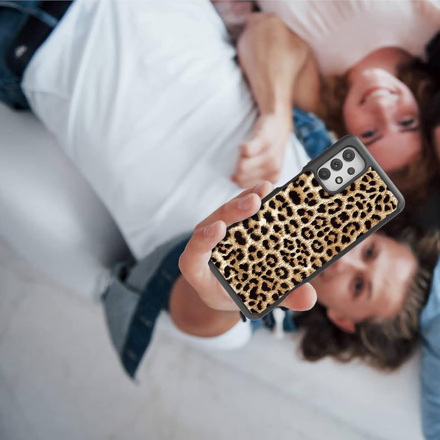 Galaxy A32 5G Case,For Samsung Galaxy A32 5G Case 6.5 Inch Dual Layer Hybrid Hard PC + Soft TPU Full Body Shockproof Protective Phone Case Cover for Samsung A32 5G 2021 - Leopard Print