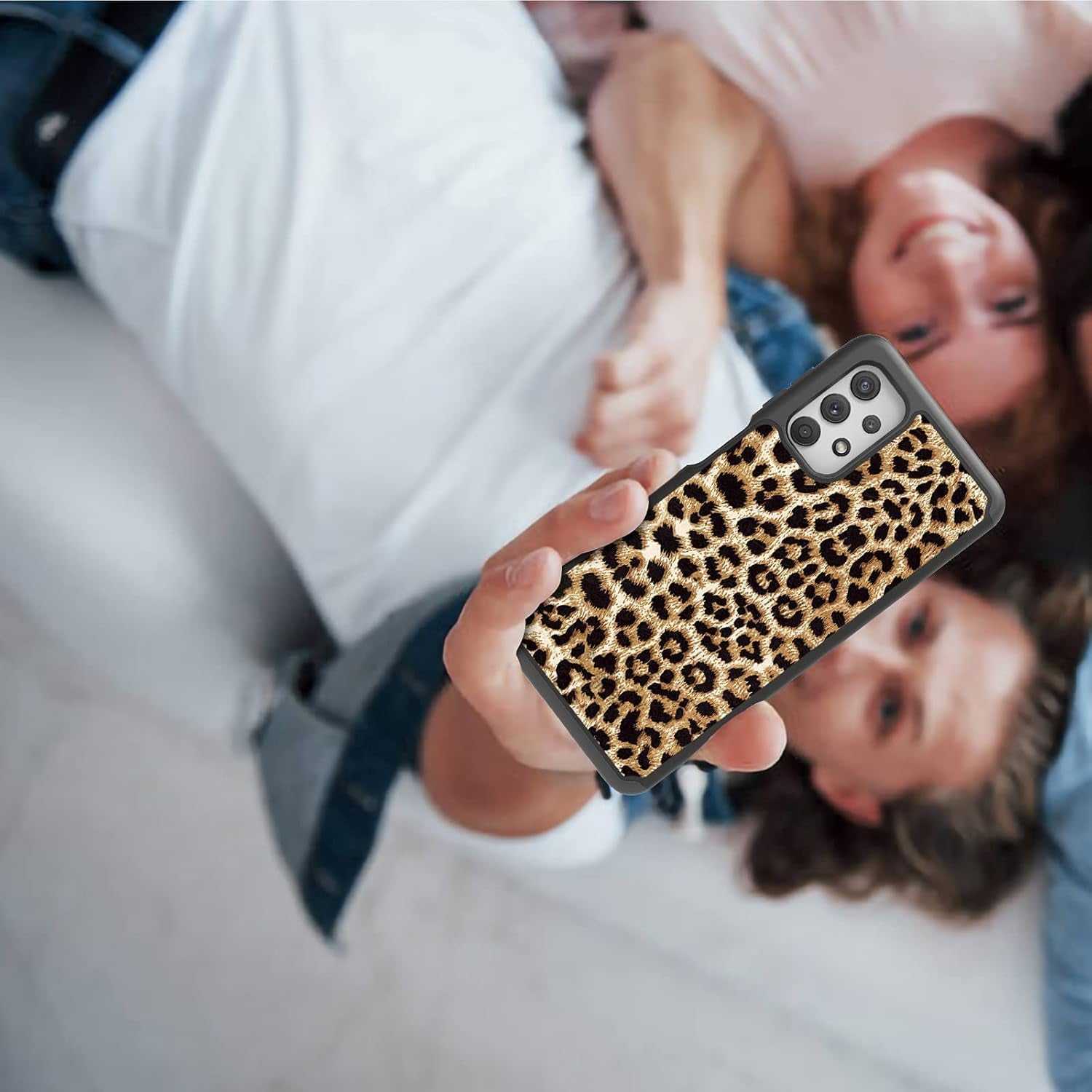 Galaxy A32 5G Case,For Samsung Galaxy A32 5G Case 6.5 Inch Dual Layer Hybrid Hard PC + Soft TPU Full Body Shockproof Protective Phone Case Cover for Samsung A32 5G 2021 - Leopard Print