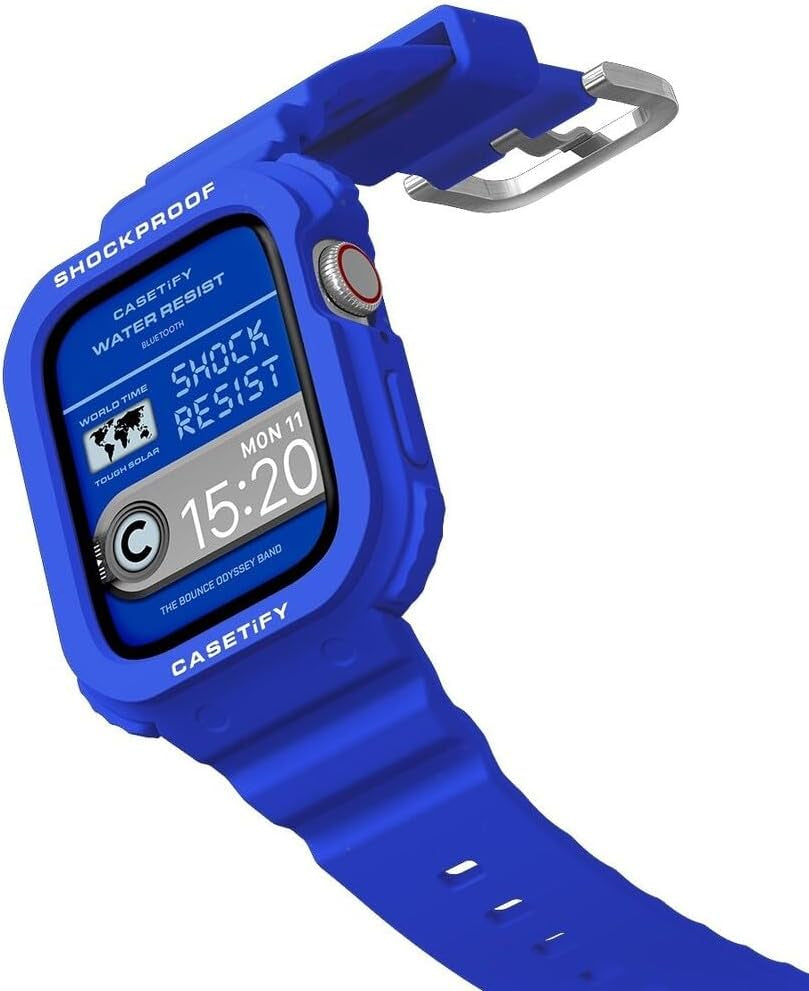 Casetify Bounce Odyssey Watch Band Compatible with Apple Watch - 40Mm/41Mm/44Mm/45Mm - Black/Silver/Bubble Gum/Electric Blue