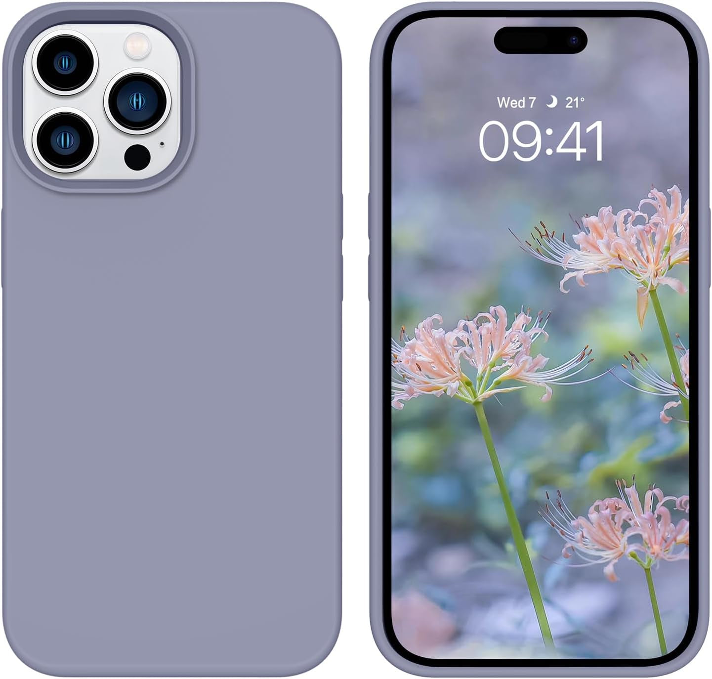 BENTOBEN for Iphone 14 Pro Max Case, Soft Silicone Gel Rubber Bumper Microfiber Lining Hard Back Shockproof Protective Phone Cover for Iphone 14 Pro Max 6.7", Copper Green  BENTOBEN T026-Lavender Grey  