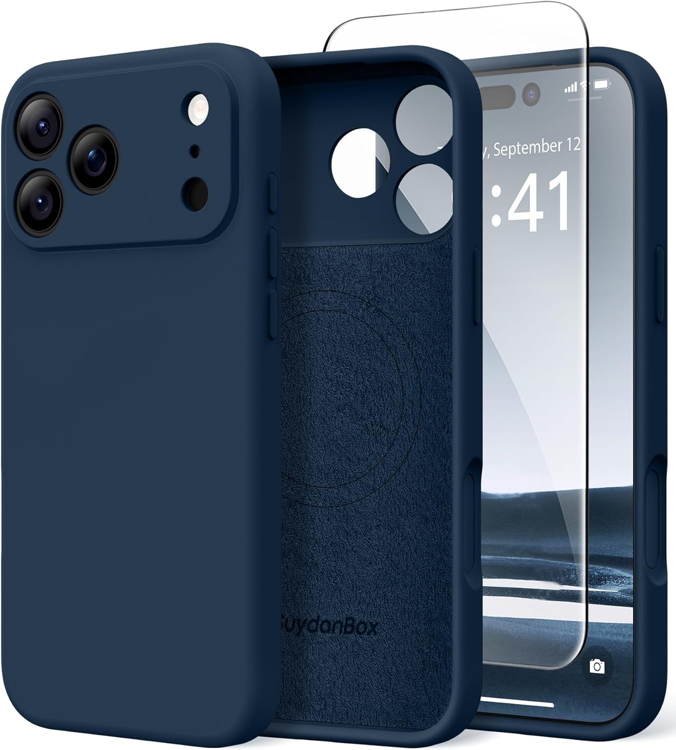 Magnetic for Iphone 17 Pro Max Case, Compatible with Magsafe, [Full Camera Protection][Screen Protector] Silicone Shockproof Protective Phone Case for Iphone 17 Pro Max 6.9", Calke Green