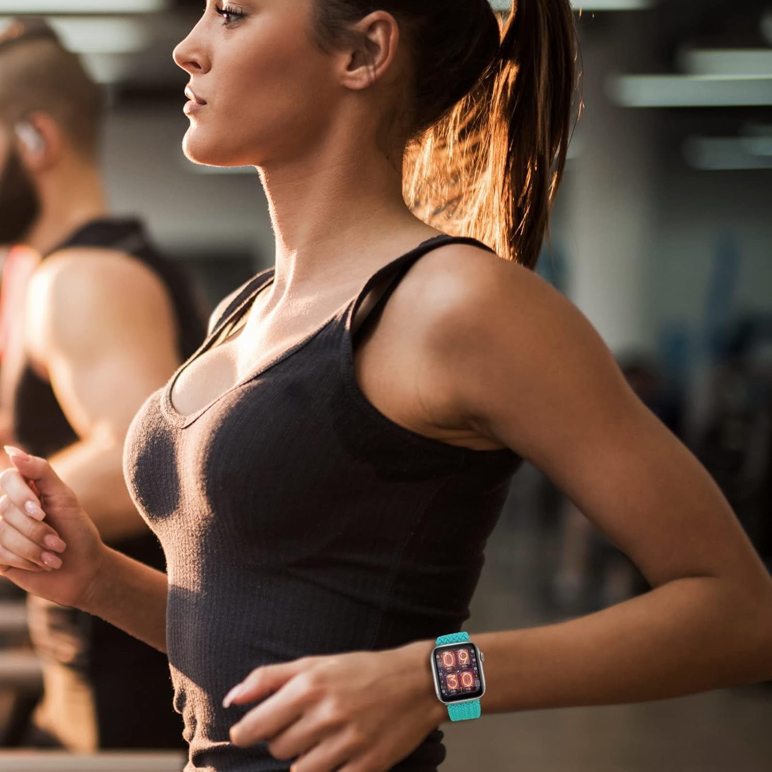 4Pack Braided Solo Loop Compatible with Apple Watch Band 38Mm 40Mm 41Mm 42Mm 44Mm 45Mm 49Mm, Washable Stretchy Woven Nylon Strap Wristband Women Men for Iwatch Series 9 8 7 6 5 4 3 2 1 SE Ultra