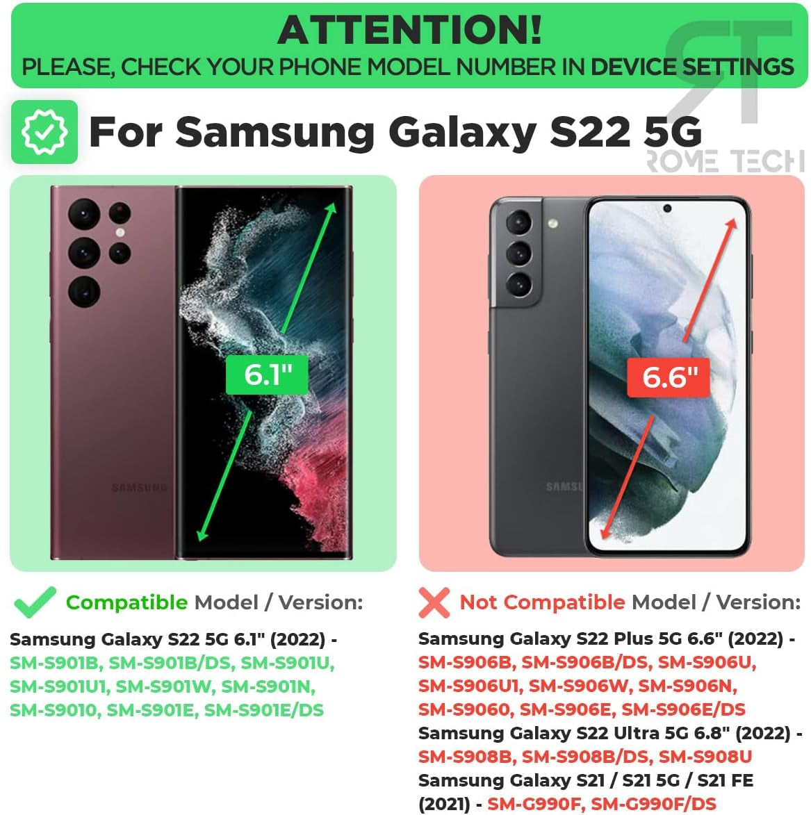 For Samsung Galaxy S22 Case with Belt Clip Holster, Kickstand Slim Cover Phone Case for Galaxy S22 - Black