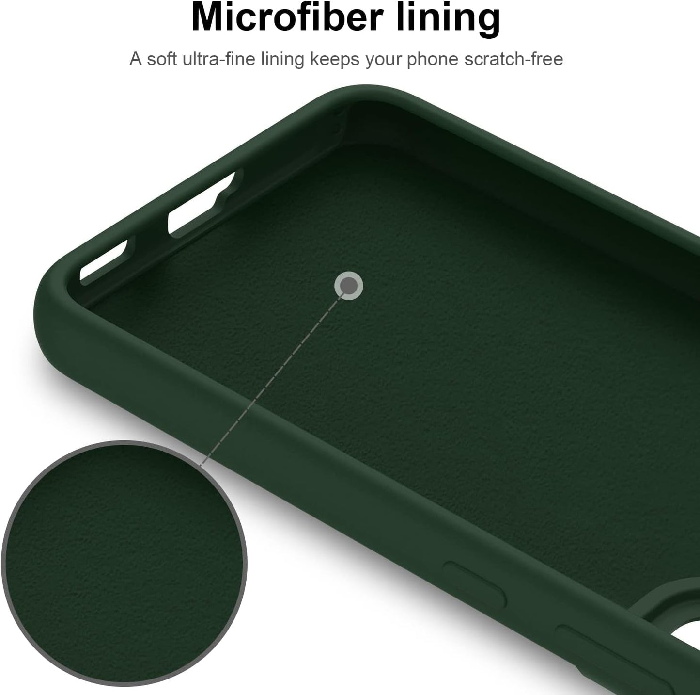 DEENAKIN for Samsung Galaxy S22 plus Case Silicone,Silky Smooth Flexible Gel Rubber Bumper Cover with Soft Microfiber Lining Slim Fit Protective Phone Case for Samsung Galaxy S22 plus Dark Green