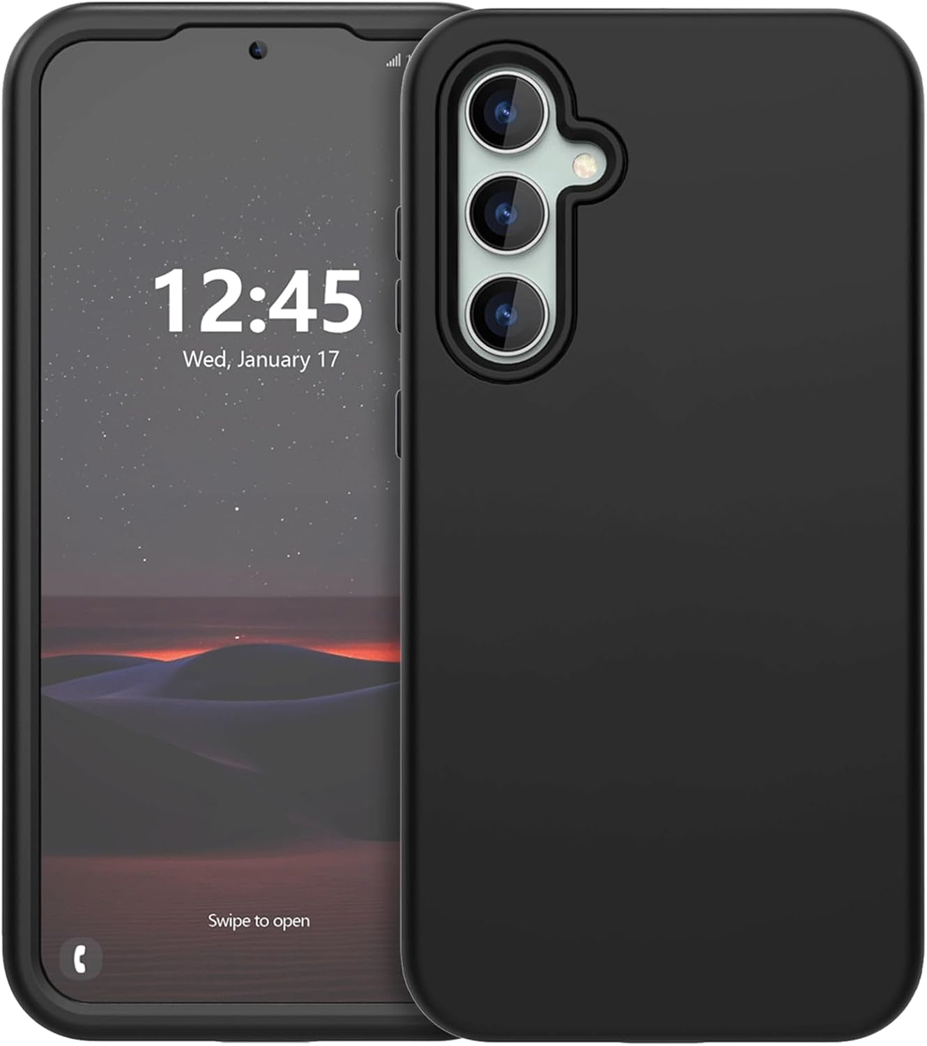 ACKETBOX Magnetic Designed for Samsung Galaxy S23 FE Case,With Screen+Camera Lens Protector+Kickstand,Case for Galaxy S23 FE 5G 6.4"（Deep Purple）