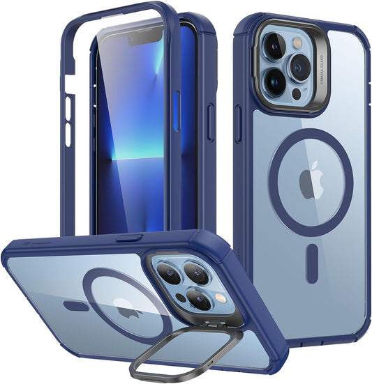 ESR for Iphone 13 Pro Max Case, Full Body Shockproof Case Magsafe, Military-Grade Protection, Magnetic Phone Case for Iphone 13 Pro Max, Shock Armor Kickstand Case (Halolock), Clear Blue  ESR   