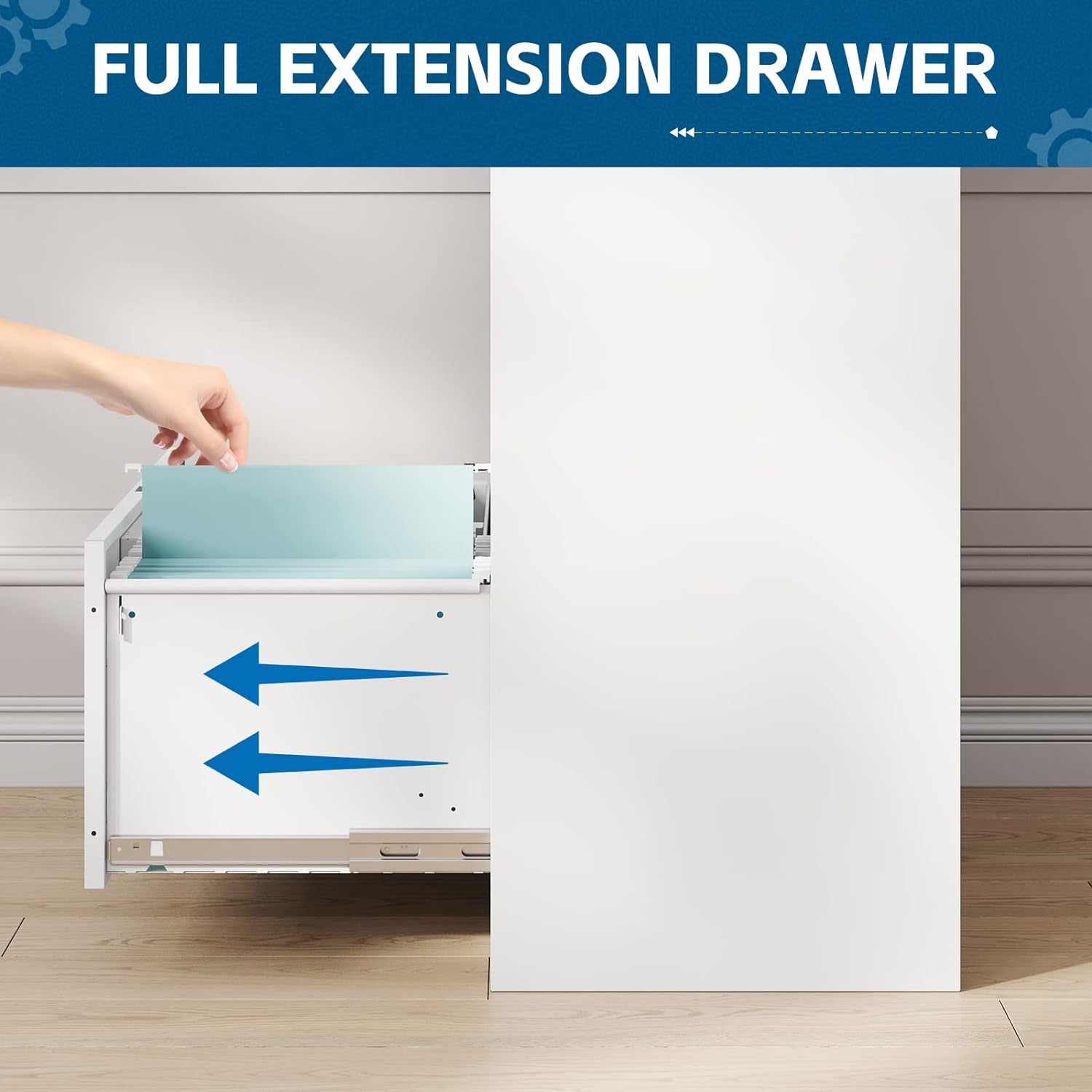 PEUKC 2-Drawer Metal File Cabinet, Lateral Vertical Filing Cabinets for Home Office, Locking File Cabinet with Storage Shelves, Legal/Letter/A4 Size Office File Cabinet, (White, Assemble Required)  PEUKC   