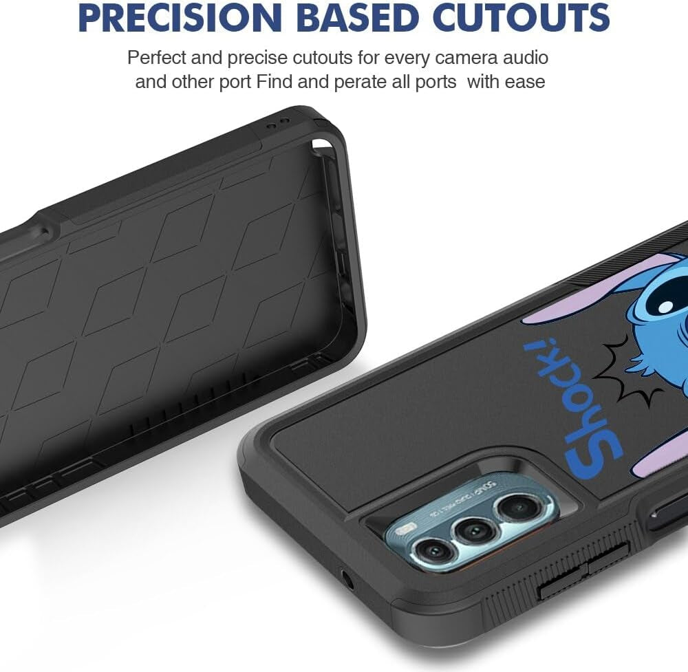 Heavy Duty Phone Case for Motorola Moto G Stylus 5G 2022 Case 6.8",Cartoon Anime Character Black Cover Full Body Rugged Shockproof Protective Funda for Women Men for Motorola G Stylus 5G 2022